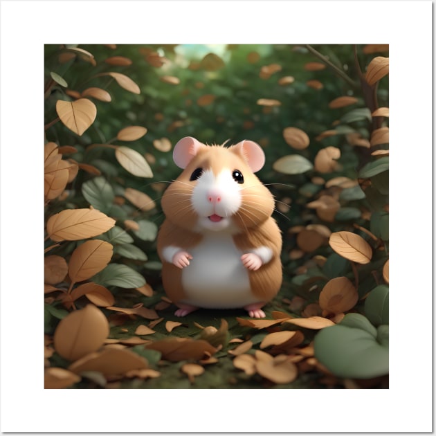 Hamster in Nature Wall Art by I-LAYDA